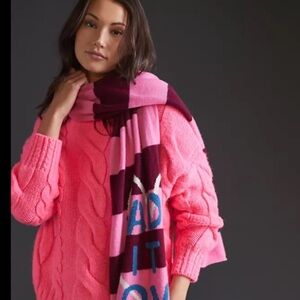 Anthropologie KERRI ROSENTHAL MADE WITH LOVE SCARF NEW WITHOUT TAGS CASHMERE